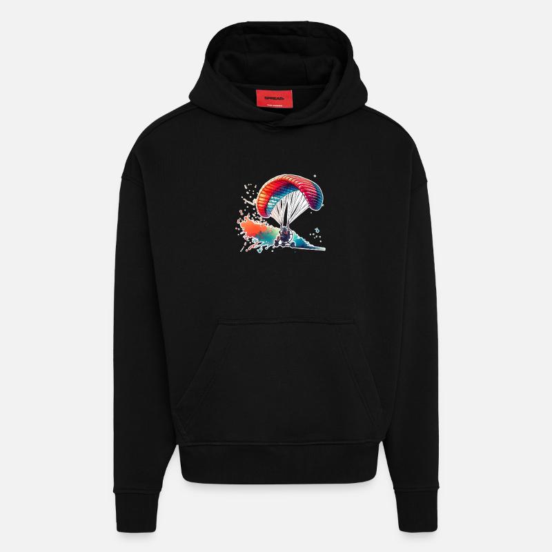 Motorschirm Paramotor - Hoodie- made by SPREAD  - SOLID BLACK