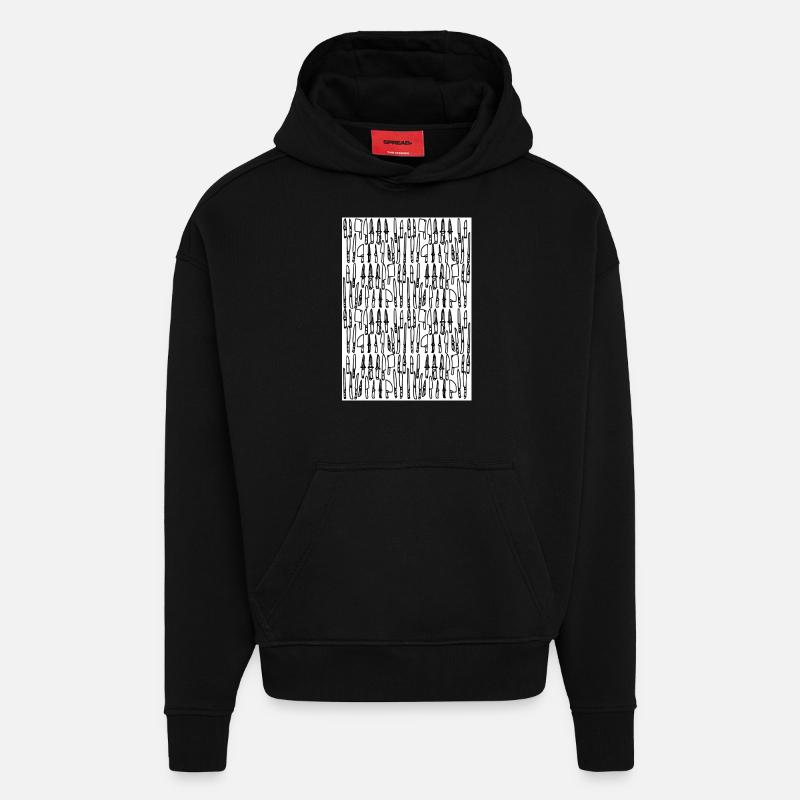 Messer - Hoodie- made by SPREAD  - SOLID BLACK