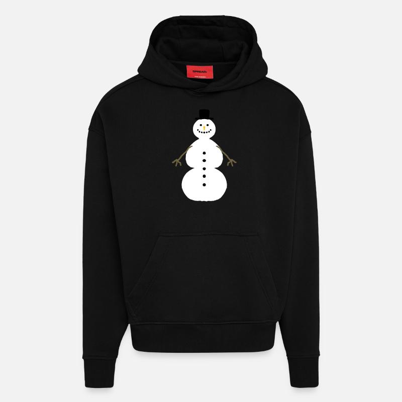 Schneemann - Hoodie- made by SPREAD  - SOLID BLACK