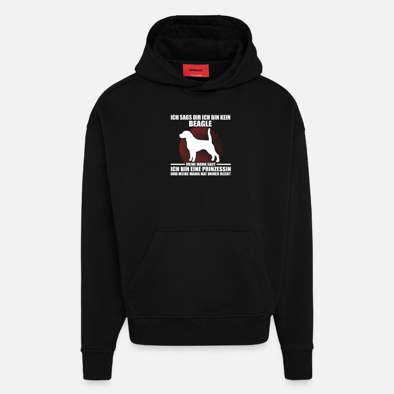BEAGLE - Hoodie- made by SPREAD  - SOLID BLACK