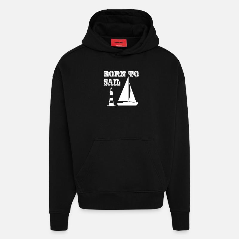 Voile - Sweat à capuche bio épais oversize fabriqué en UE - SOLID BLACK