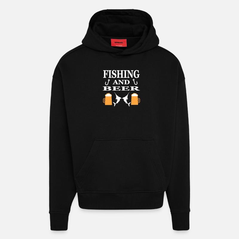 Angling - Hoodie- made by SPREAD  - SOLID BLACK