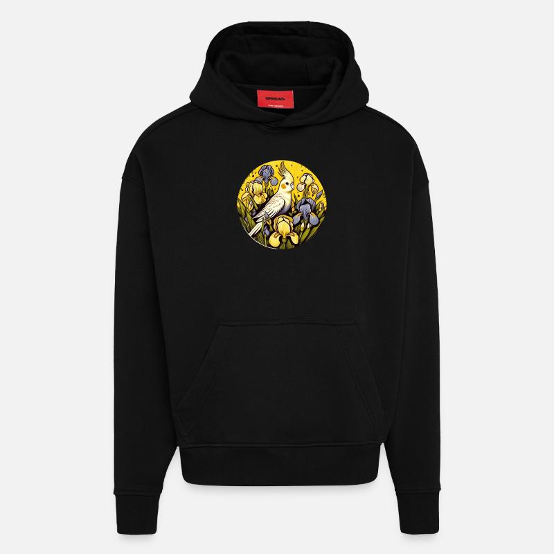 Calopsitte - Sweat à capuche bio épais oversize fabriqué en UE - SOLID BLACK