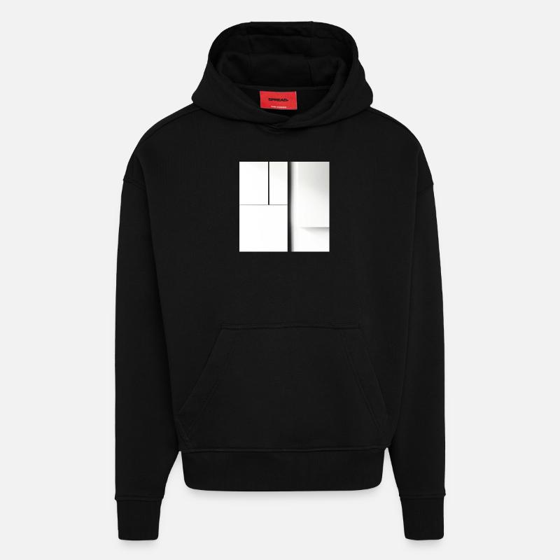 Harmonie subtile - Sweat à capuche bio épais oversize fabriqué en UE - SOLID BLACK