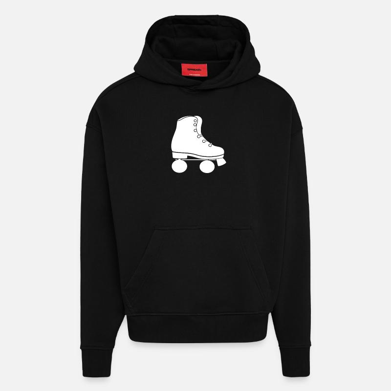 Roller - Sweat à capuche bio épais oversize fabriqué en UE - SOLID BLACK