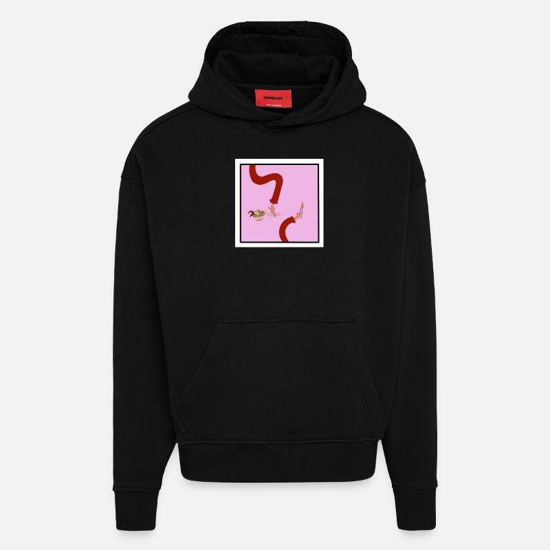 Ramen Datte - Sweat à capuche bio épais oversize fabriqué en UE - SOLID BLACK