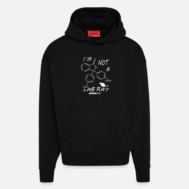 Ich bin keine Labor Ratte - Hoodie- made by SPREAD  - SOLID BLACK