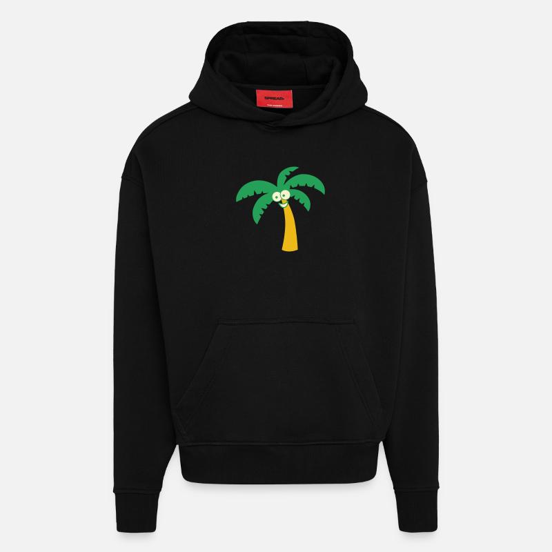 Palme - Hoodie- made by SPREAD - SOLID BLACK