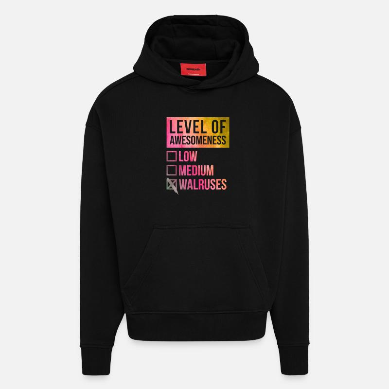 morse - Sweat à capuche bio épais oversize fabriqué en UE - SOLID BLACK