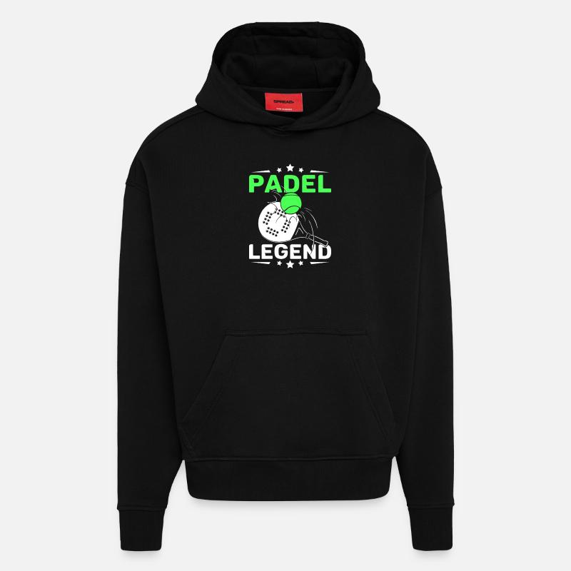 Padel legend - Hoodie- made by SPREAD  - SOLID BLACK