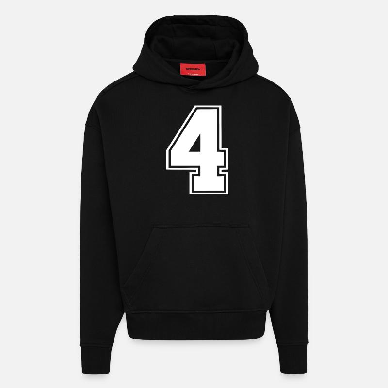 4 - Sweat à capuche bio épais oversize fabriqué en UE - SOLID BLACK