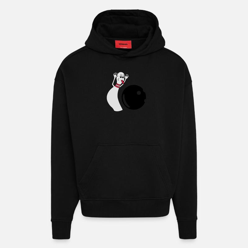 sneaky pin 2 - Sweat à capuche bio épais oversize fabriqué en UE - SOLID BLACK