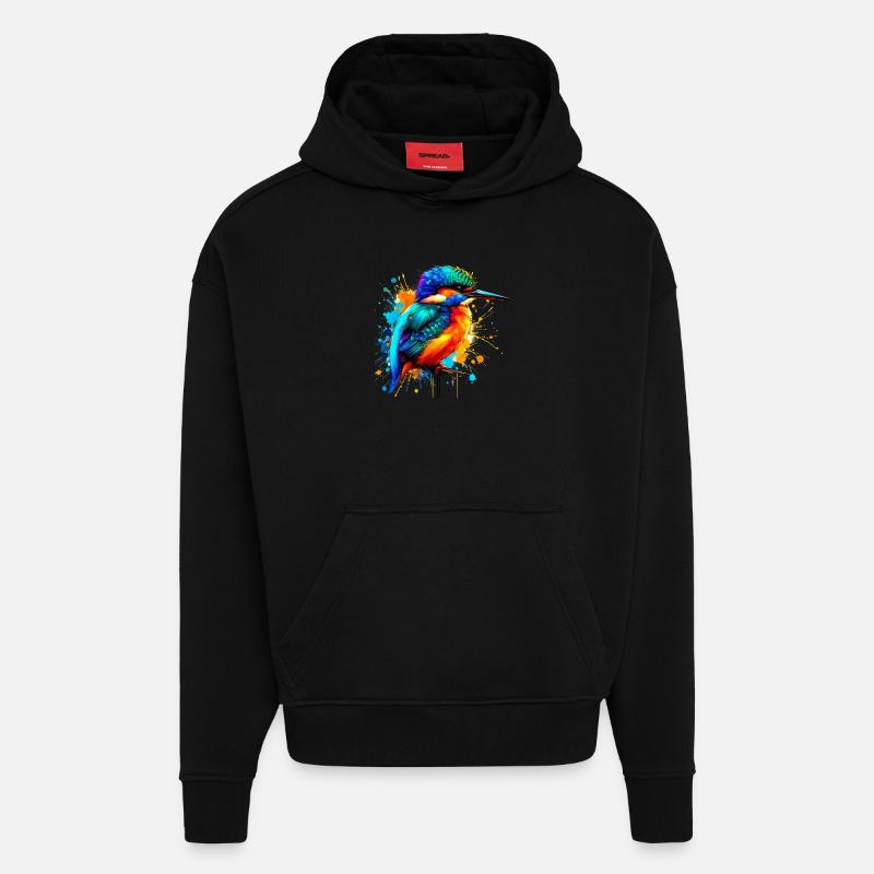 Eisvogel - Hoodie- made by SPREAD  - SOLID BLACK