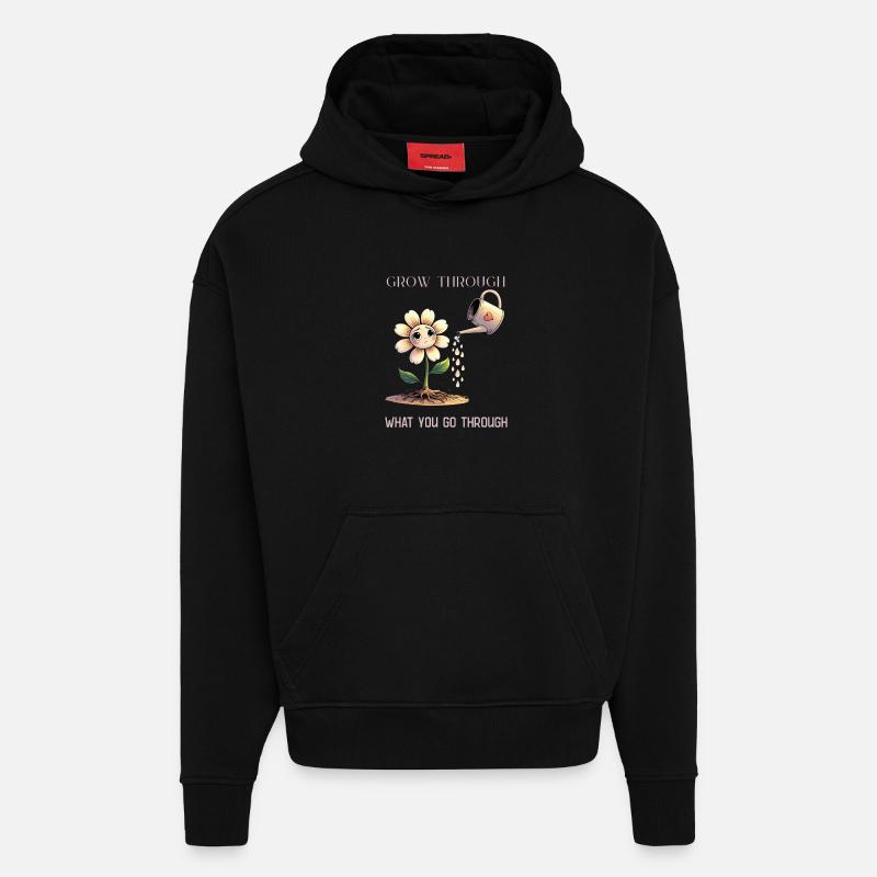 Selbstliebe wächst mit jeder Träne - Hoodie- made by SPREAD  - SOLID BLACK