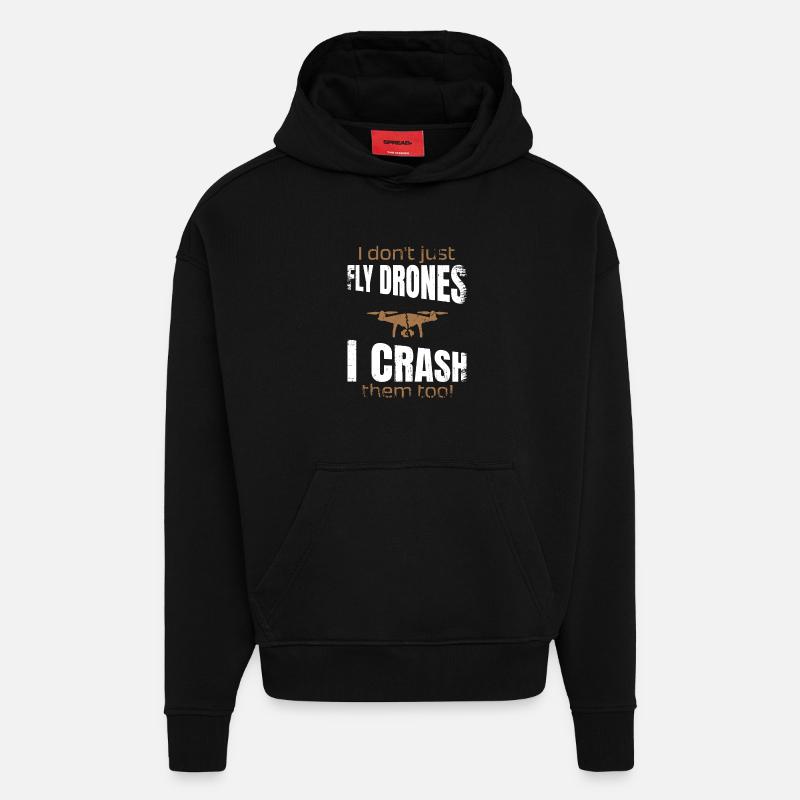 Drone Pilot Flying Drones Drone Fpv - Hoodie- made by SPREAD - SOLID BLACK