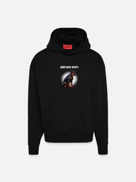 Nerv Mich Nicht Dobermann Dobermannbesitzer - Hoodie- made by SPREAD - SOLID BLACK