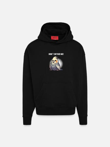 Don't Bother Me Cockatiel - Hoodie- made by SPREAD  - SOLID BLACK
