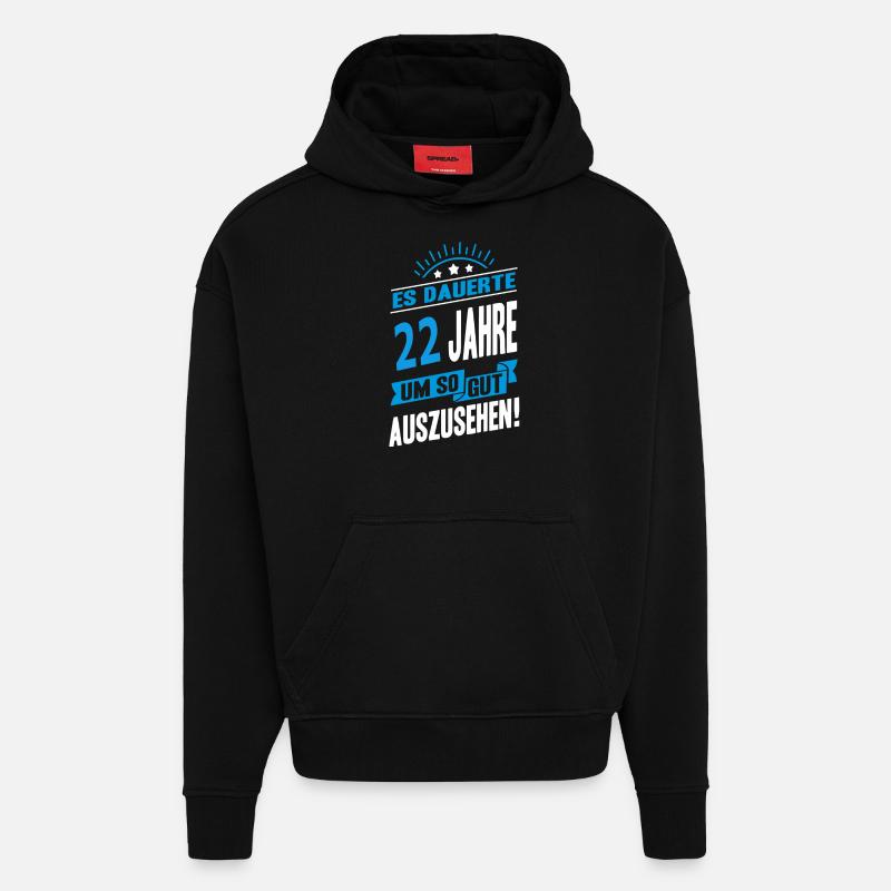 22 - Hoodie- made by SPREAD  - SOLID BLACK