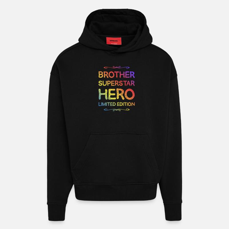 Bester Bruder Held Spruch - Hoodie- made by SPREAD  - SOLID BLACK