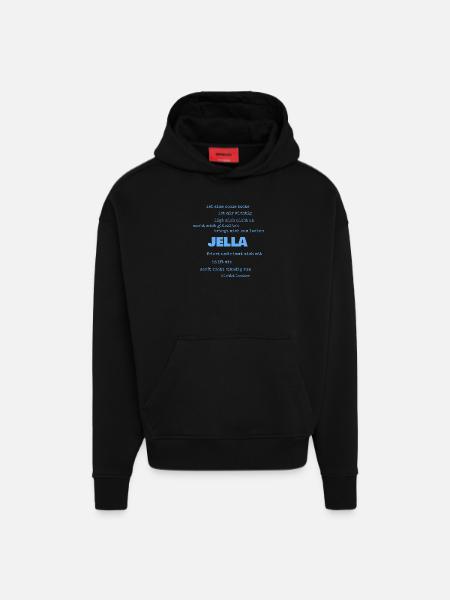 Sayings Jella - Hoodie- made by SPREAD - SOLID BLACK