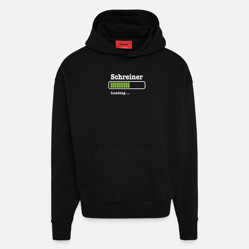 Charpentier - Sweat à capuche bio épais oversize fabriqué en UE - SOLID BLACK