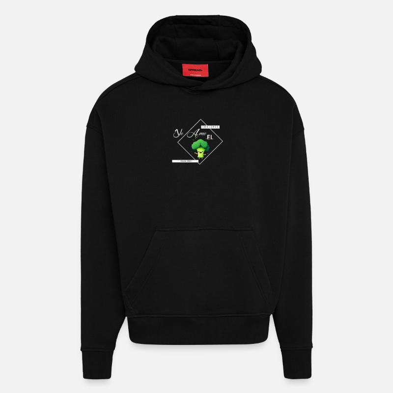 CELINABRO - Sweat à capuche bio épais oversize fabriqué en UE - SOLID BLACK