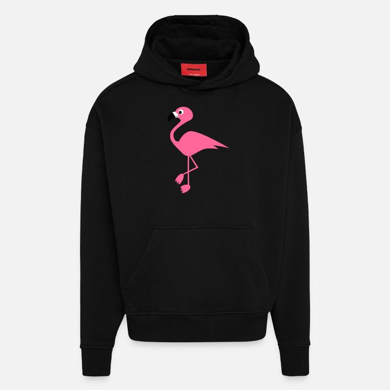 flamant - Sweat à capuche bio épais oversize fabriqué en UE - SOLID BLACK