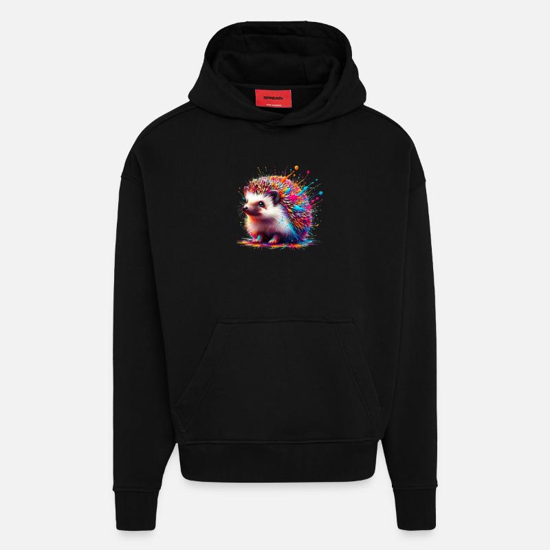 Igel - Hoodie- made by SPREAD  - SOLID BLACK