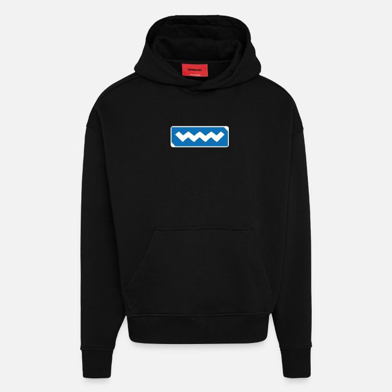 Wild Atlantic Way - Sweat à capuche bio épais oversize fabriqué en UE - SOLID BLACK