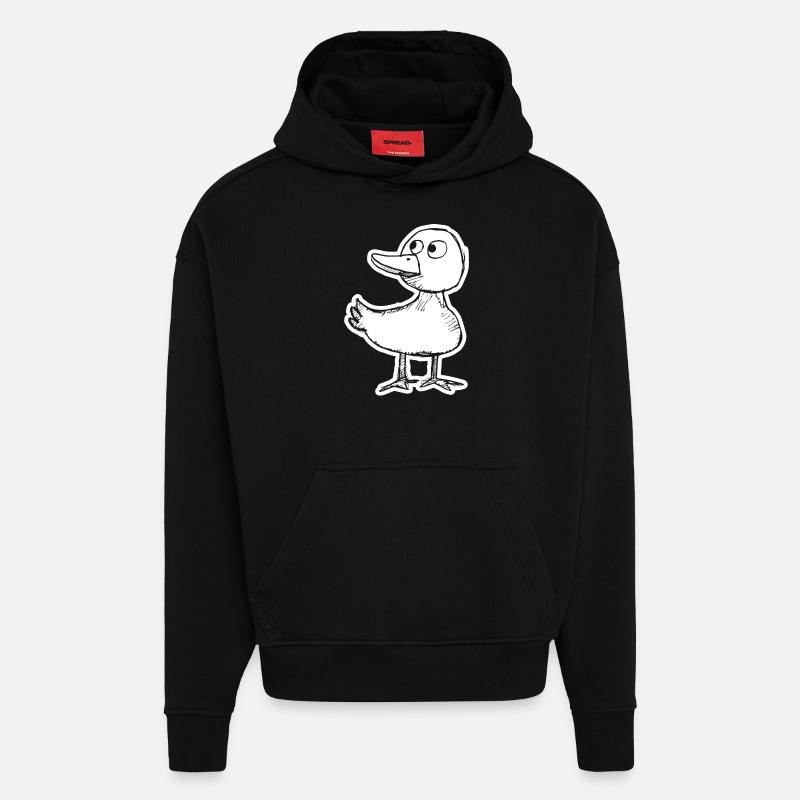 Duck Ducks - Hoodie- made by SPREAD - SOLID BLACK