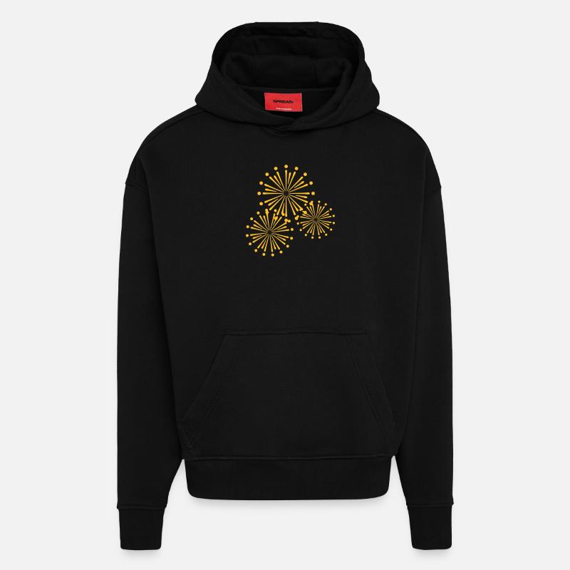 Firework Design - Sweat à capuche bio épais oversize fabriqué en UE - SOLID BLACK