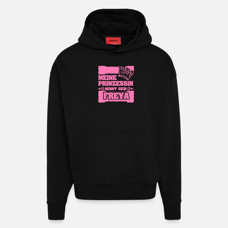 Freya als Mädchenname - Hoodie- made by SPREAD - SOLID BLACK