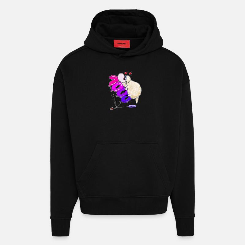 Wolly Sheepling 1000 Abonnenten - Hoodie- made by SPREAD  - SOLID BLACK