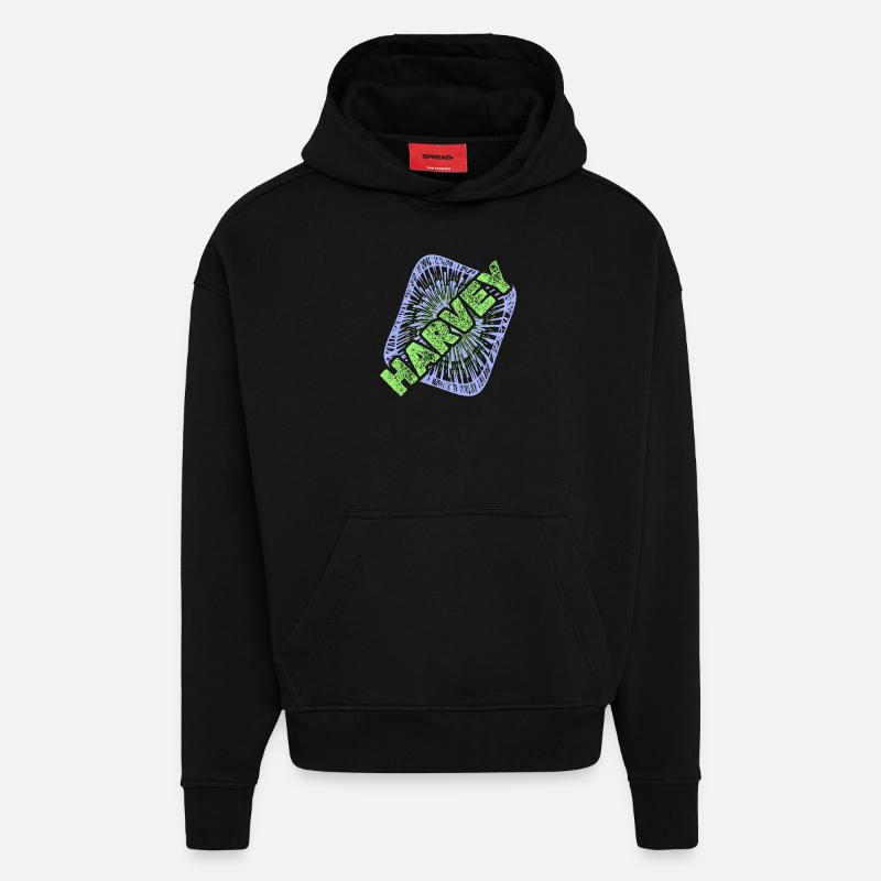 Harvey - Sweat à capuche bio épais oversize fabriqué en UE - SOLID BLACK