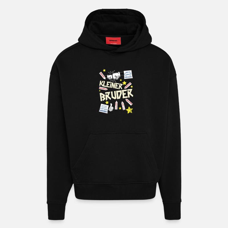 kleiner Bruder - Hoodie- made by SPREAD  - SOLID BLACK
