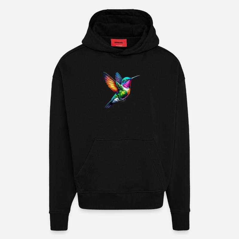 Kolibri - Hoodie- made by SPREAD - SOLID BLACK