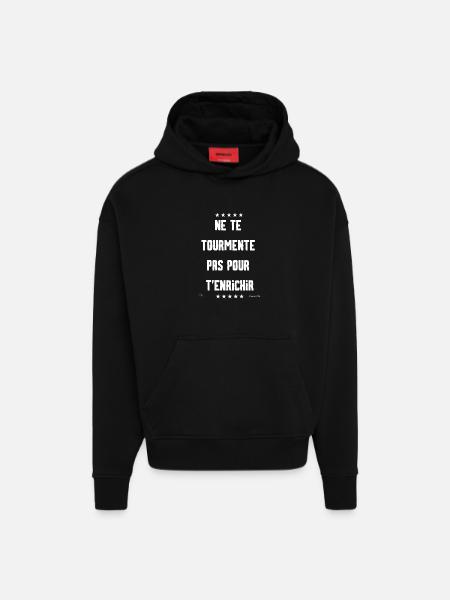 The torments of life - Hoodie- made by SPREAD  - SOLID BLACK