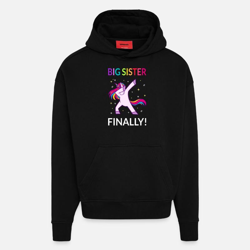 Große Schwester Endlich ich - Hoodie- made by SPREAD  - SOLID BLACK