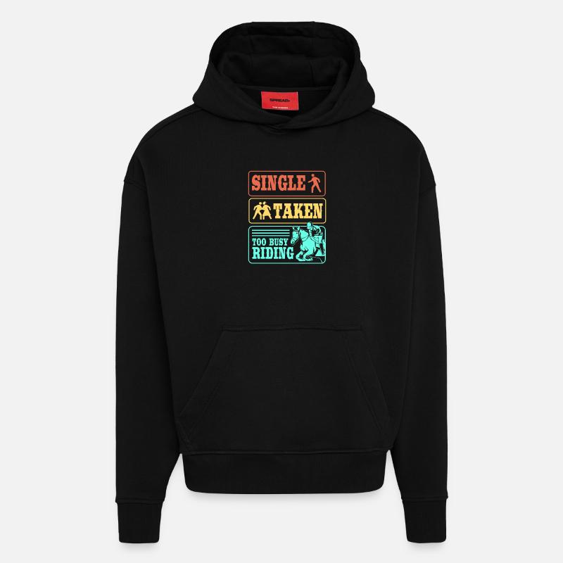 Springreiten Springpferd - Hoodie- made by SPREAD  - SOLID BLACK