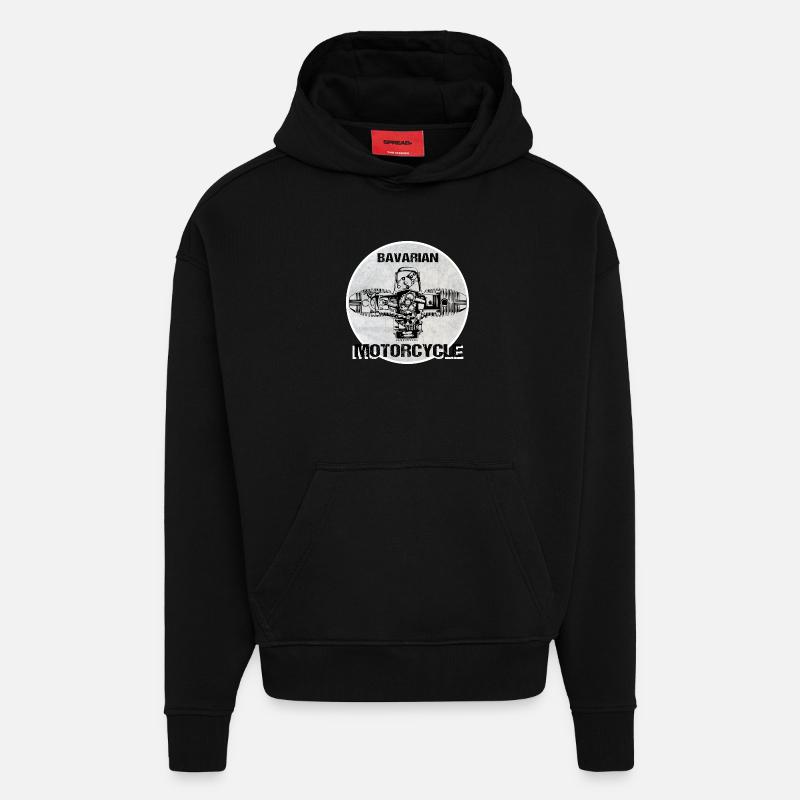 Bavarian Motorcycle boxer engine - Hoodie- made by SPREAD - SOLID BLACK