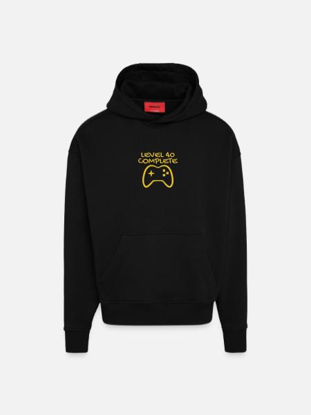40th birthday - 40 years gift - Hoodie- made by SPREAD - SOLID BLACK