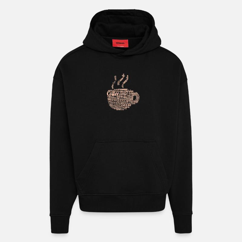 Kaffeeliebhaber Kaffee Spruch Kaffeetrinker - Hoodie- made by SPREAD  - SOLID BLACK