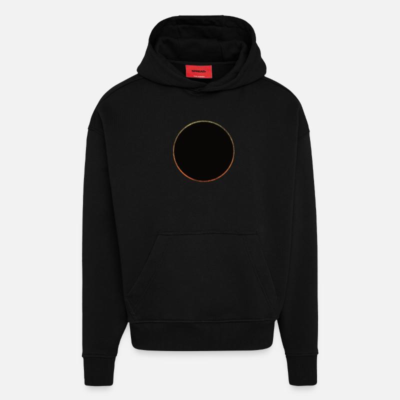 Solar eclipse - Hoodie- made by SPREAD  - SOLID BLACK