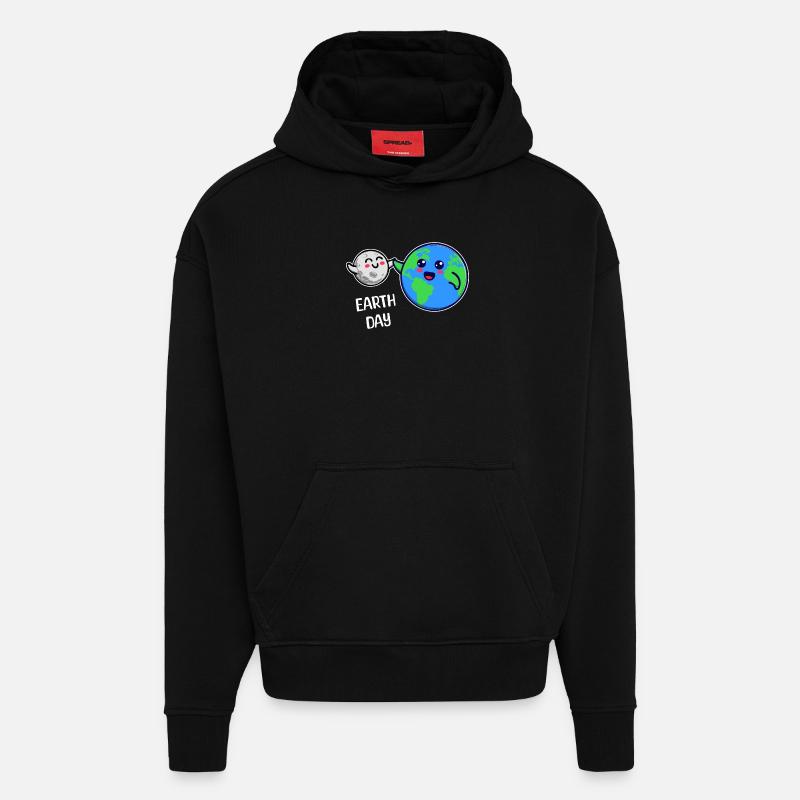 Mutter Erde Umwelt Umweltfreundlich Statement - Hoodie- made by SPREAD  - SOLID BLACK