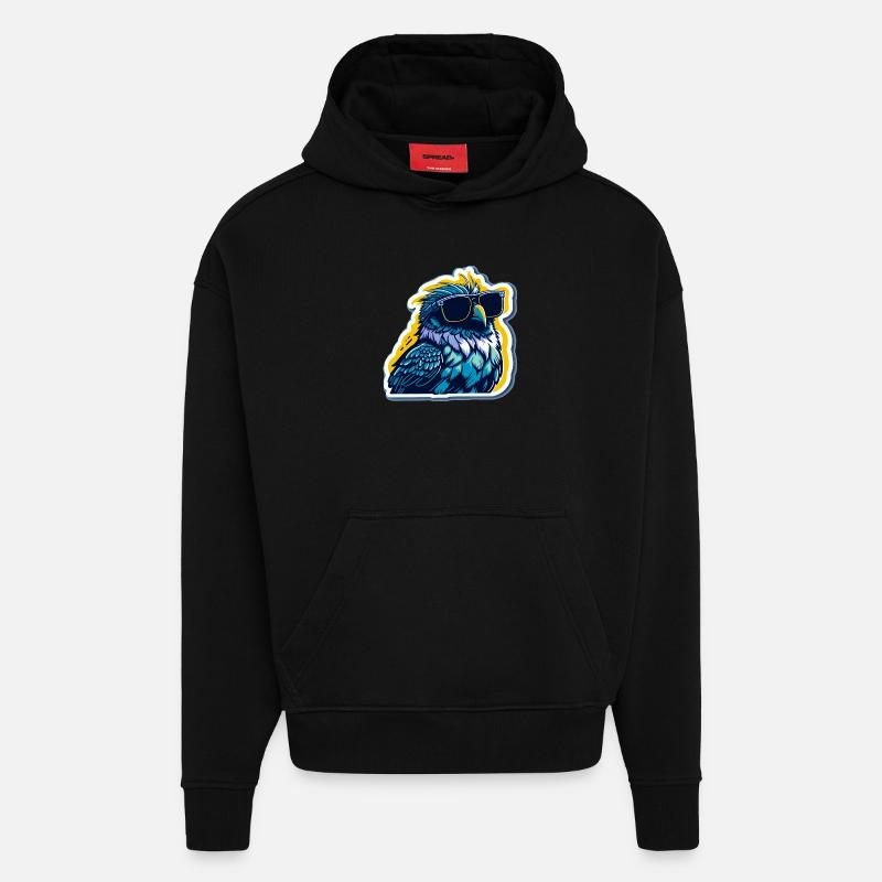 So ein cooler Vogel - Hoodie- made by SPREAD  - SOLID BLACK