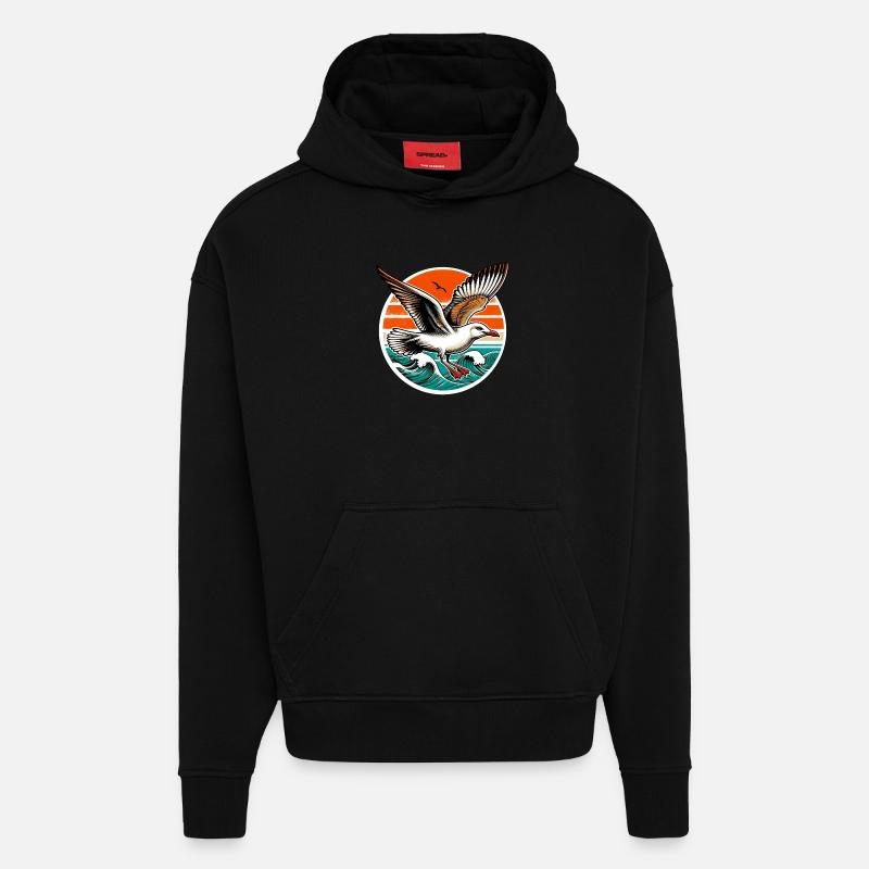 Möwe - Hoodie- made by SPREAD  - SOLID BLACK