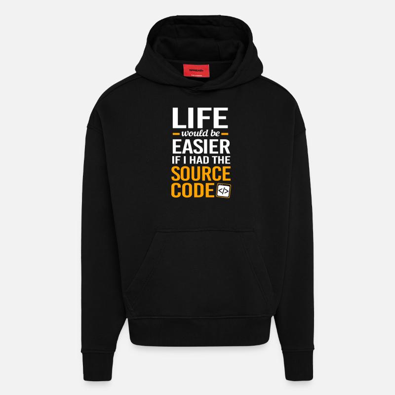 Cybersecurity Cyber Programmer Hacker - Hoodie- made by SPREAD - SOLID BLACK
