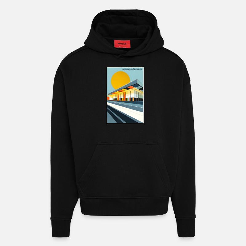 Berlin Schöneweide - Hoodie- made by SPREAD  - SOLID BLACK