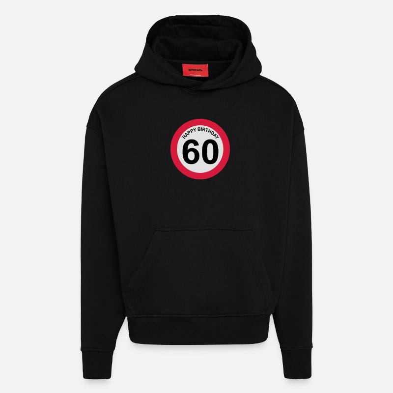 6061912 128071805 60 - Sweat à capuche bio épais oversize fabriqué en UE - SOLID BLACK