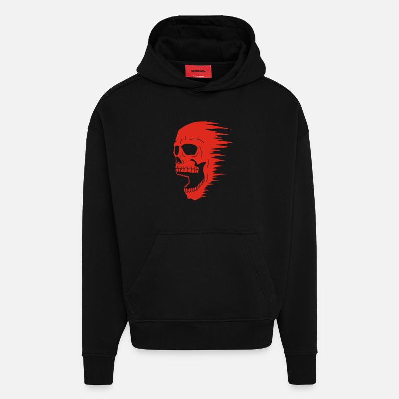 Red Skull und Speed - Hoodie- made by SPREAD  - SOLID BLACK